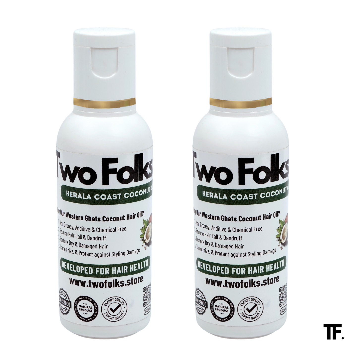 COCONUT OIL - 50ml each | HAIR & BODY | Pack of 2