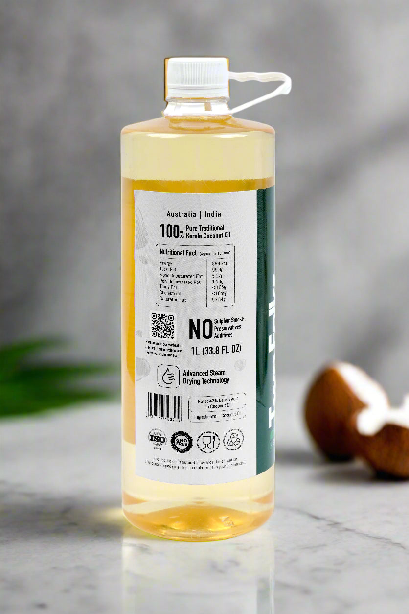 COCONUT OIL FOR COOKING - 100% PURE - 1 ltr